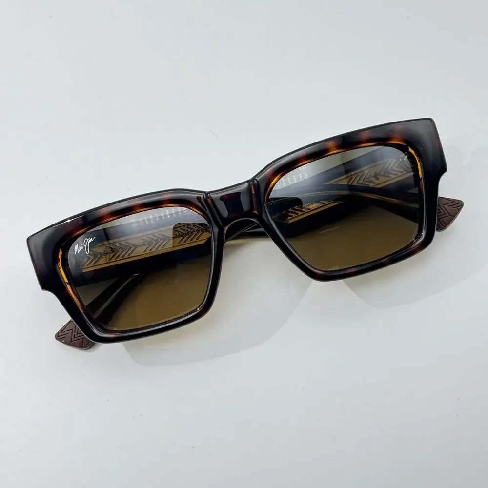 Maui Jim Sunglasses Kenui STG-SG MJ642-10 Dark Havana Frame Polarized 53mm